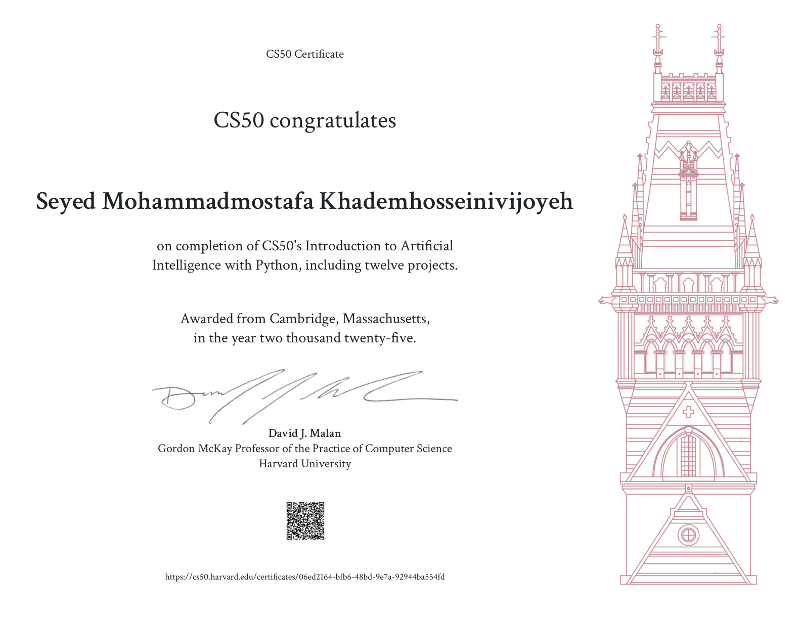 CS50ai Certificate Preview