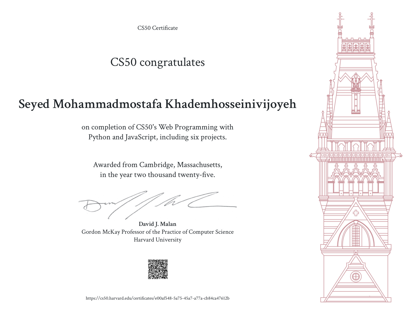 CS50web Certificate Preview