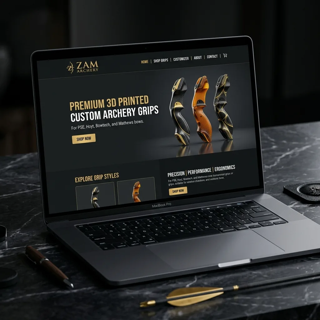 ZAM Archery E-Commerce Mockup
